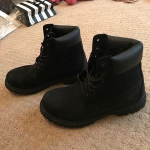 Women’s black Timberland boots